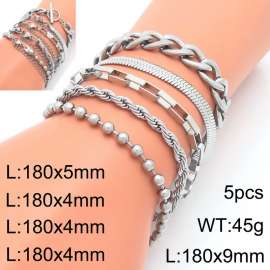 Fashion ball blade chain Cuba chain Stainless steel Fried Dough Twists bracelet