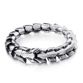 High Polished Arrow Shaped Bracelet Men 22cm Stainless Steel Bike Chain Bilezik Boho Male Jewellry Accessories