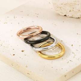 Stainless Steel Linear simplicity  plain circle smooth surface Cutting Ring