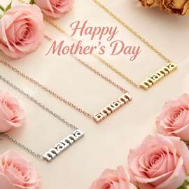 Stainless steel MAMA welding chain simple style mama jewelry for mother's day classic sivler necklace