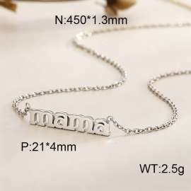 Stainless steel MAMA welding chain simple style mama jewelry for mother's day classic sivler necklace
