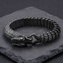Dragon scale pattern domineering men's bracelet vintage stainless steel keel bracelet