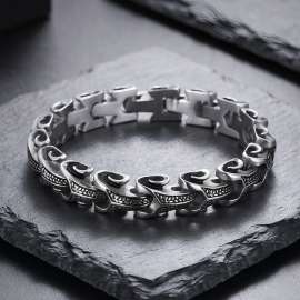 Stainless Steel Cast Dragon Dragon Pattern Snake Pattern Men's Bracelet Bracelet