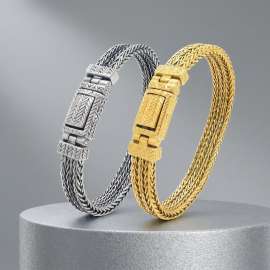 Vintage Thai Silver Viking Male Wheat Chain Jewelry Handmade Braided Bracelets For Men